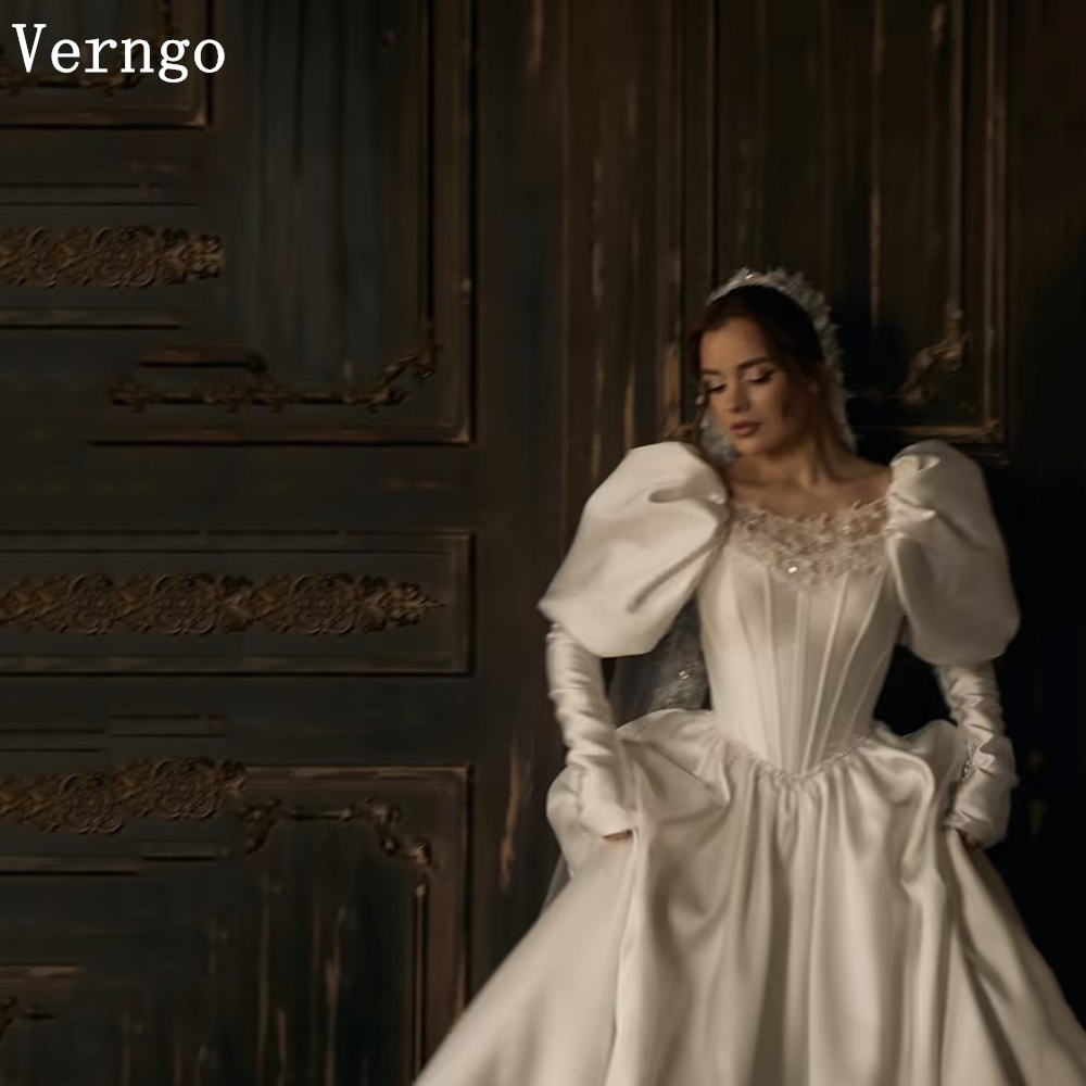 Badminton Victory - Verngo lvory Satin Wedding Dress Luxury