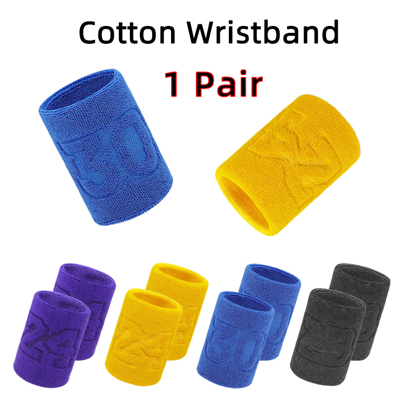 Wristband Pair Sweat - 1 Pair Cotton Elastic Wristband Support