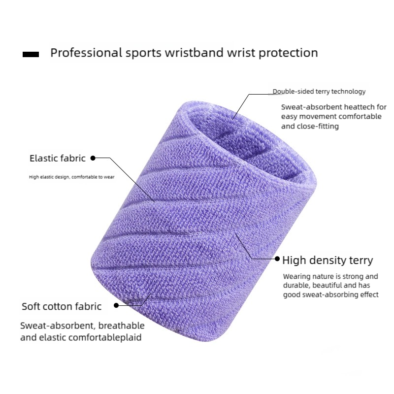 1 Pairs Cotton Elastic Wristba - Wristband Pair Sweat ulasan dan harga