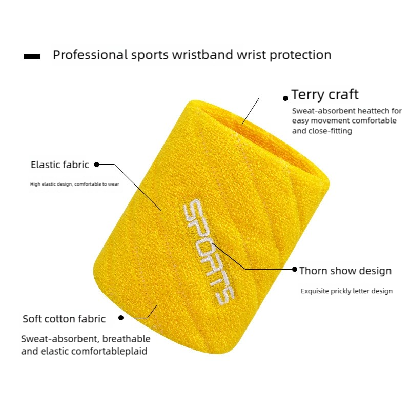 1 Pairs Cotton Elastic Wristba - Wristband Pair Sweat ulasan dan harga