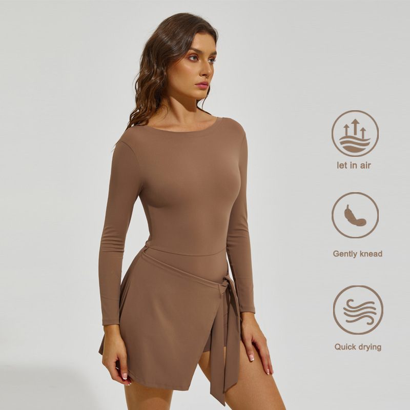 Women Long Sleeve Tennis Skirt - Badminton Outfit ulasan dan harga