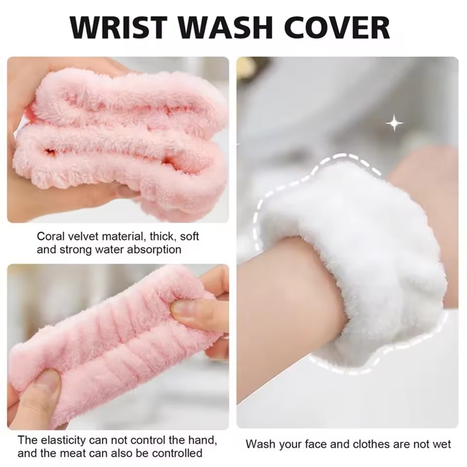 Fashion 2pcs One Pair Wash Fac - Wristband Pair Sweat ulasan dan harga