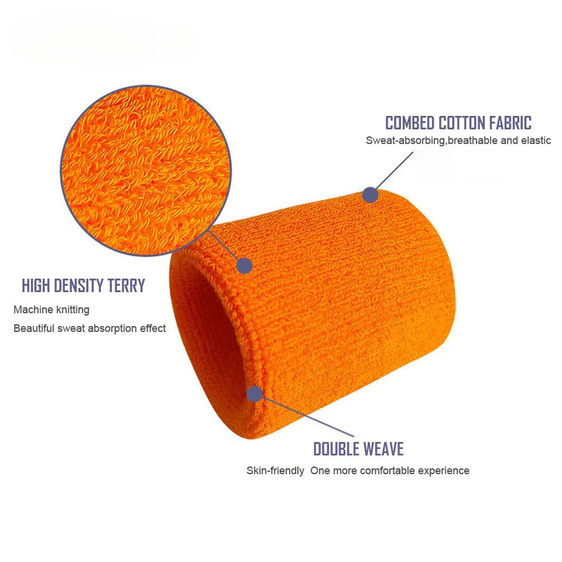 1 Pair Sport Wristbands Cotton - Wristband Pair Sweat ulasan dan harga